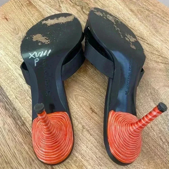 Bottega Veneta Rare Vintage Kitten Heels Leather  - Size 7 - Picture 5 of 8